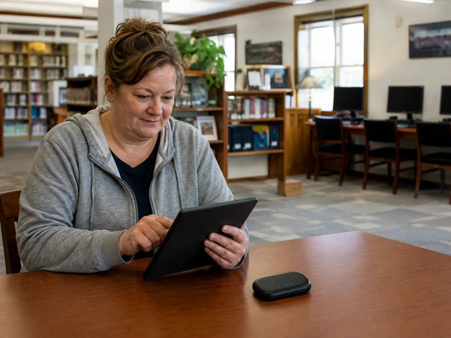 Illinois resident checking Lifeline tablet options online
