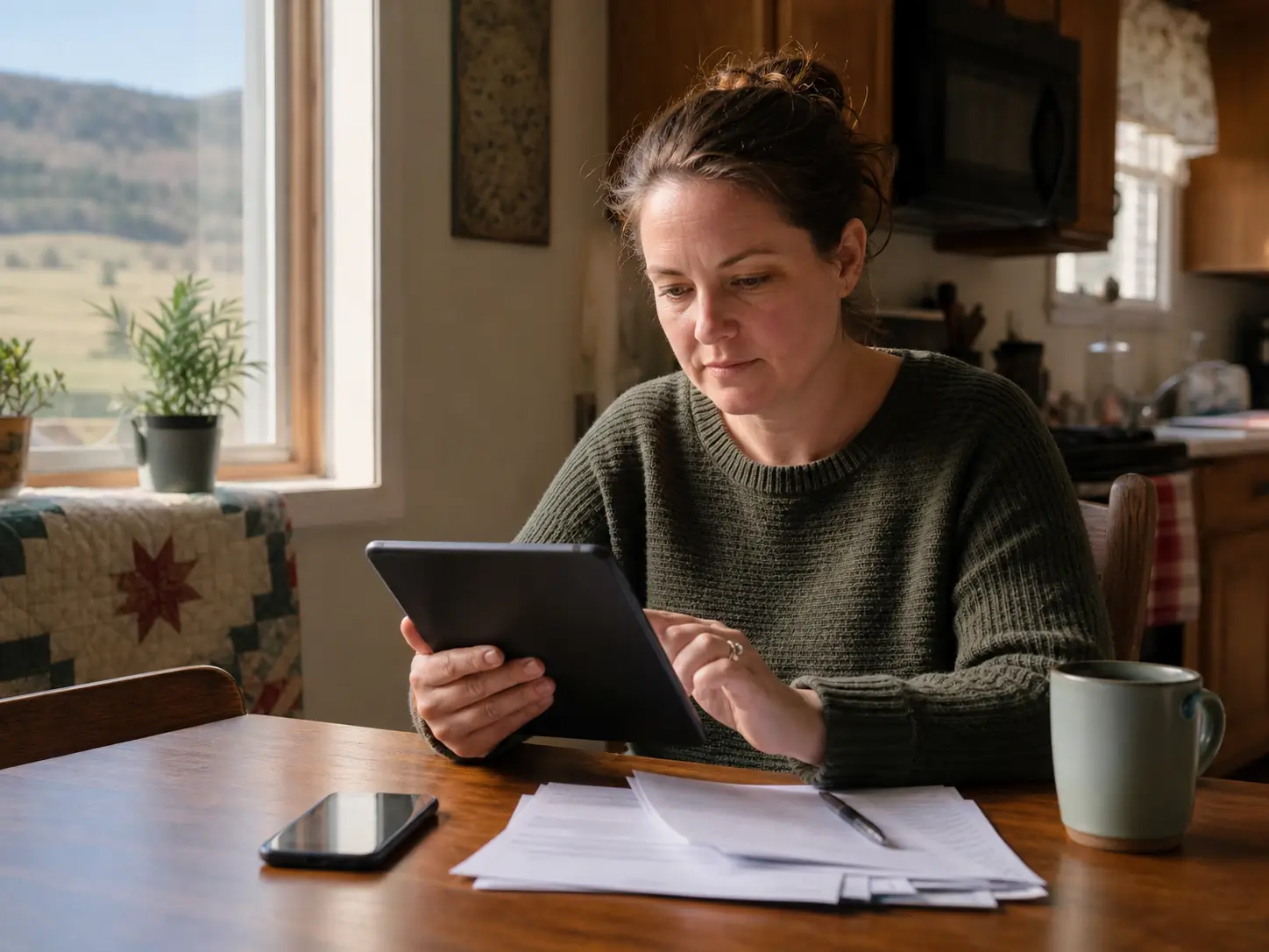 West Virginia resident checking tablet and Lifeline options online