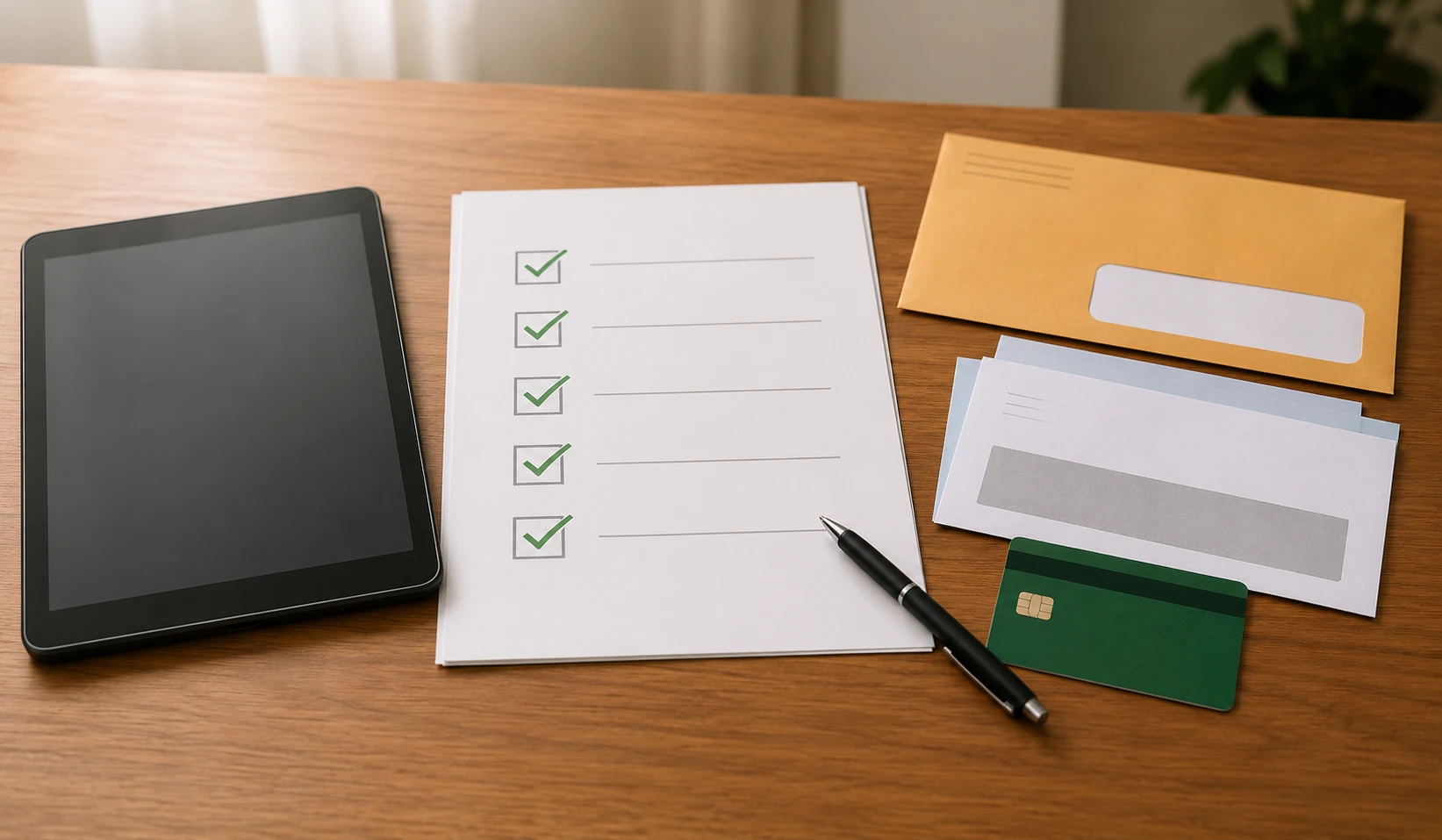 Simple checklist for New York tablet assistance documents and ZIP code verification